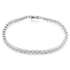 192 Brillanten Armband zus. ca. 2,00ct Weiß/P1 Weißgold 585