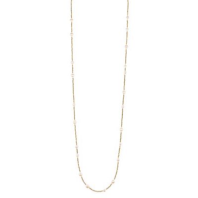 PERLEA Collier Süßwasserzuchtperlen Hämatit Silber 925