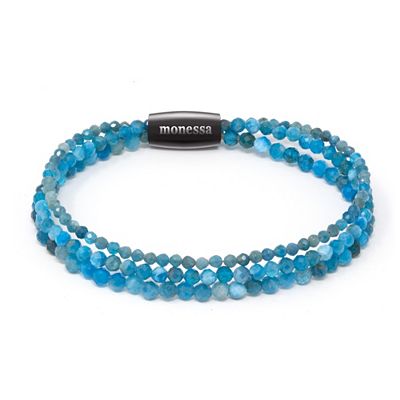 MONESSA Armband Edelsteine 3-Strang Magnetverschluss