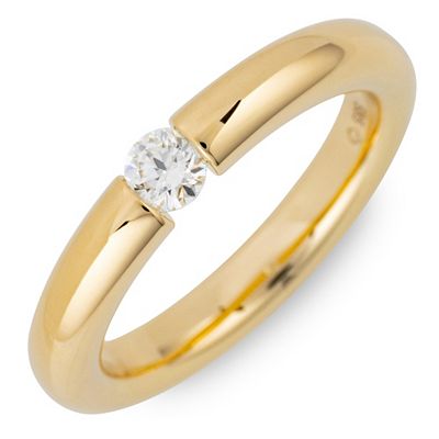 CANADIAN DIAMONDS Spann-Ring 1 Brillant ca. 0,20ct Gold 585