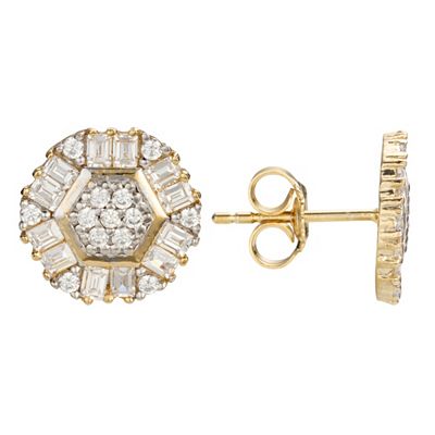 DIAMONIQUE® Ohrstecker = 0,98ct Schliffmix Silber 925