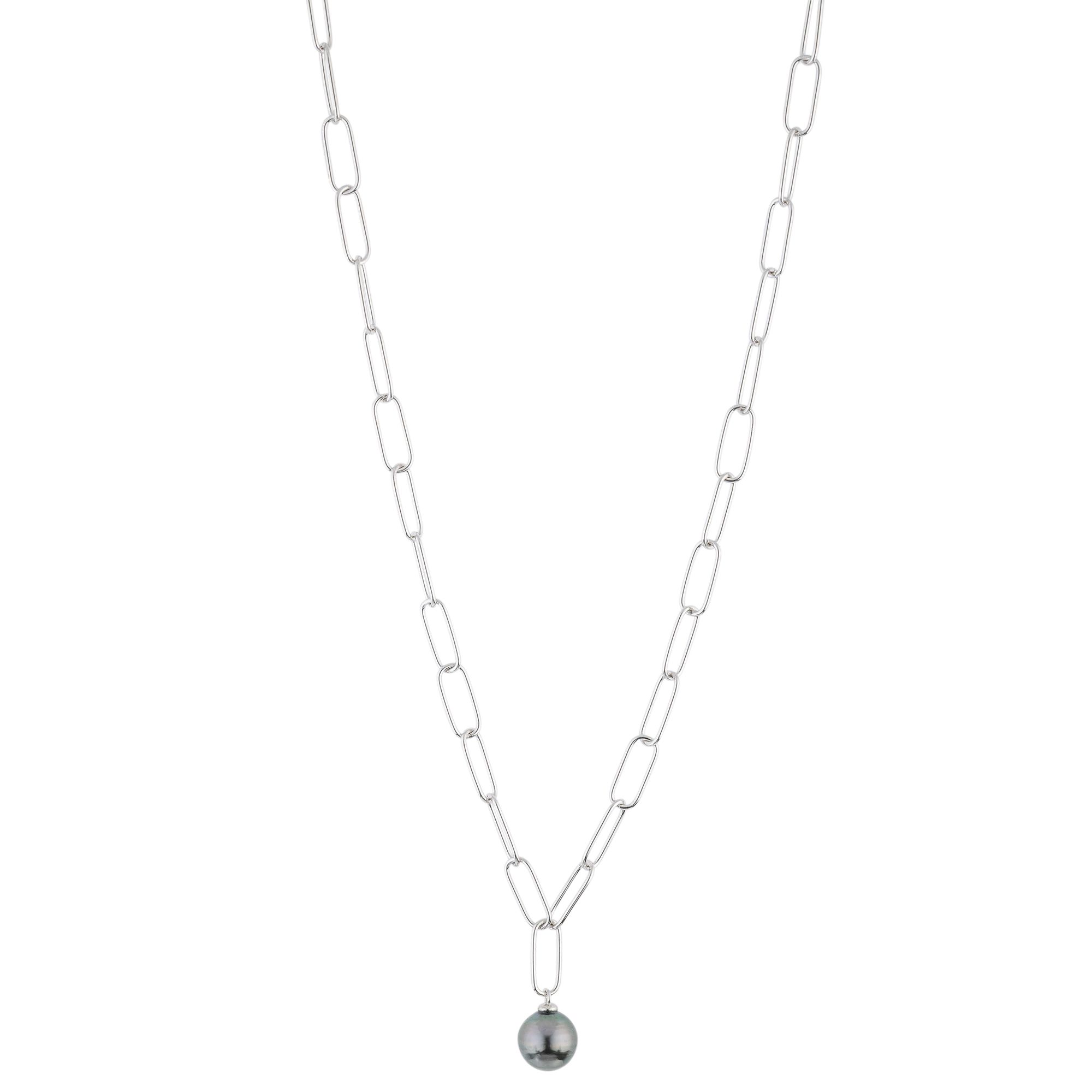 PERLEA Collier Tahitizuchtperle 11-12mm Silber 925
