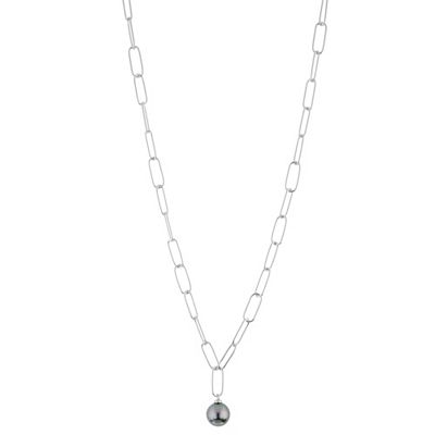 PERLEA Collier Tahitizuchtperle 11-12mm Silber 925