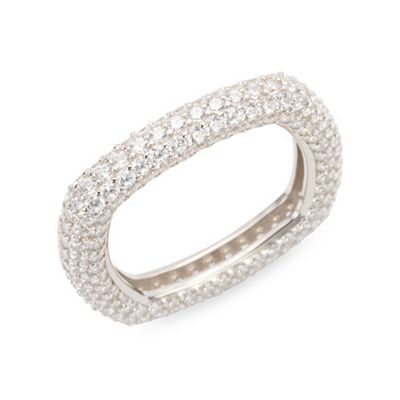 DIAMONIQUE® Ring mind. = 2,26ct Brillantschliff Silber rhodiniert