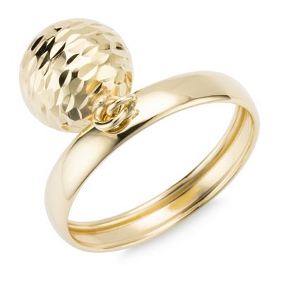 Thumbnail - GOLDRAUSCH Kugel-Ring beweglich/diamantiert mind. 1g Gold 375