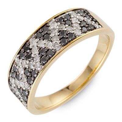 DIAMOUR Ring 62 Diamanten zus. ca. 0,55ct Silber 925, vergoldet