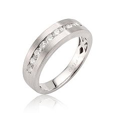 10 Brillanten Memoirering zus. ca. 0,50ct Weiß/SI Platin 950