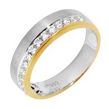 16 Brillanten Ring zus. ca. 0,34ct Weiß/SI Platin 950/Gold 750