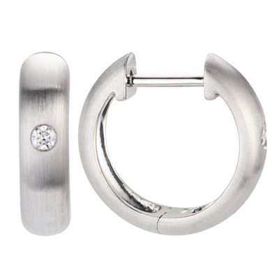 PLATINITY Creolen 2 Brillanten zus. ca. 0,06ct Platin 950