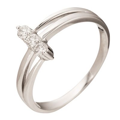 CANADIAN DIAMONDS Trilogie-Ring 3 Brillanten zus. ca. 0,25ct Gold 750