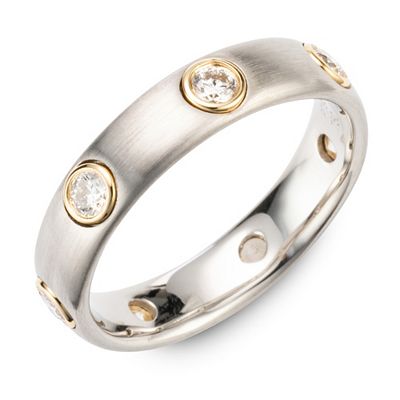 PLATINITY Ring 7 Brillanten zus. ca. 0,50ct Platin 950