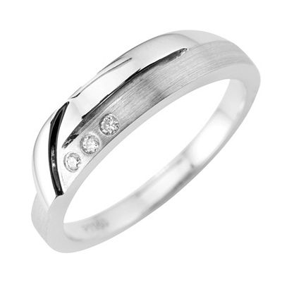 3 Brillanten Ring zus. ca. 0,03ct Weiß/SI Platin 950