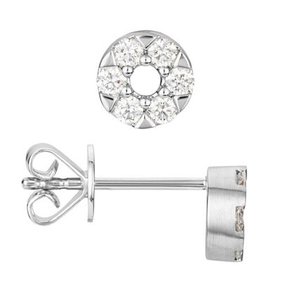 PLATINITY Ohrstecker 12 Brillanten zus. ca. 0,30ct Platin 950