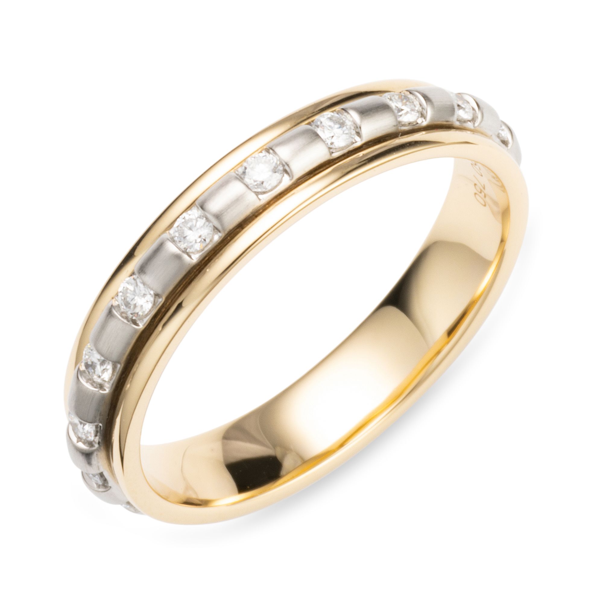 PLATINITY Eternity-Drehring mind. 19 Brillanten zus. ca. 0,30ct Platin 950/Gold 750