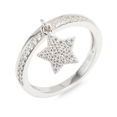 Thumbnail - DIAMONIQUE® Ring mit Anhänger mind. = 0,17ct Brillantschliff Silber rhodiniert