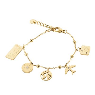Thumbnail - DIAMONIQUE® Travel-Armband = 0,08ct Brillantschliff Edelstahl
