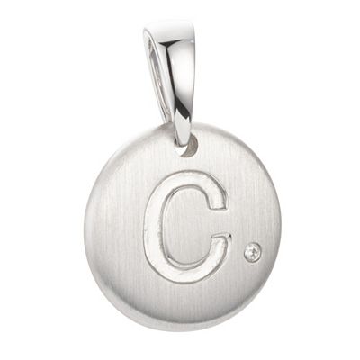 PLATINITY Buchstaben-Anhänger 1 Brillant ca. 0,005ct Platin 950