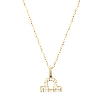 DIAMONIQUE® Sternzeichen- Anhänger mind. = 0,10ct Silber vergoldet