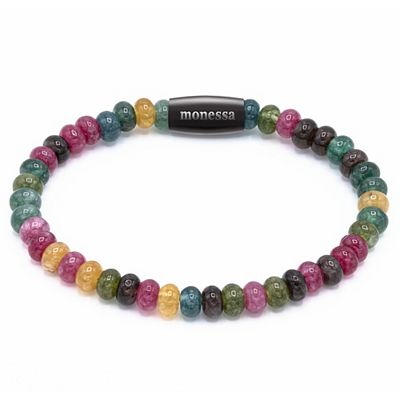MONESSA Armband Achate multicolor Nugget Magnetverschluss