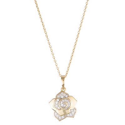 Thumbnail - DIAMOUR Anhänger mit Kette 27 Brillanten zus. ca. 0,10ct Gold 375