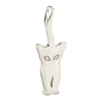 PLATINITY Katzen-Anhänger 2 Brillanten zus. ca. 0,01ct Platin 950