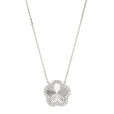 DIAMONIQUE® Anhänger mit Kette = 0,30ct Brillantschliff Silber rhodiniert