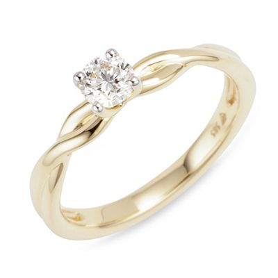 DIAMOUR Solitär-Ring 1 Brillant ca. 0,30ct Gold 585