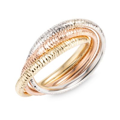 GOLDRAUSCH Roll-Ring Tricolor-Optik mind. 2,8g Gold 585