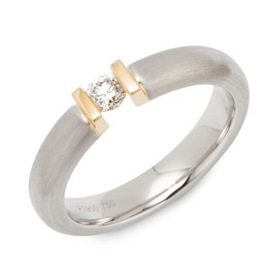 Thumbnail - PLATINITY Spann-Ring 1 Brillant ca. 0,18ct Platin 950/Gold 750