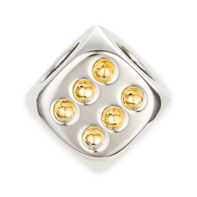 PLATINITY Würfel-Anhänger Bicolor-Optik poliert Platin 950