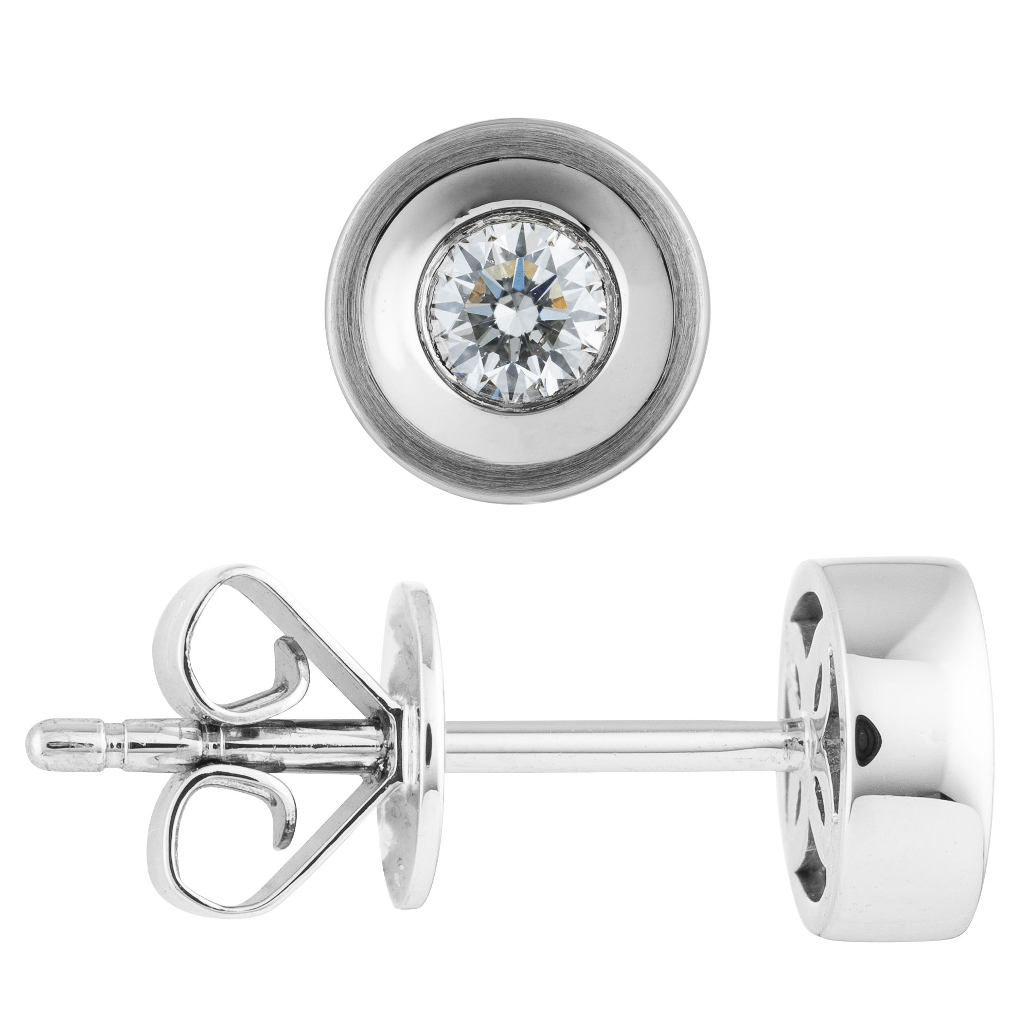 PLATINITY Solitär-Ohrstecker 2 Brillanten zus. ca. 0,20ct Platin 950