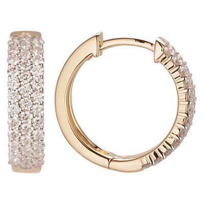 DIAMOUR Creolen 74 Brillanten zus. ca. 0,75ct Gold 585