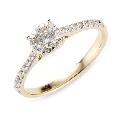 DIAMOUR Ring 25 Brillanten zus. ca. 0,35ct Gold 585