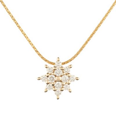 DIAMOUR Anhänger mit Kette 12 Brillanten zus. ca. 0,25ct Gold 585