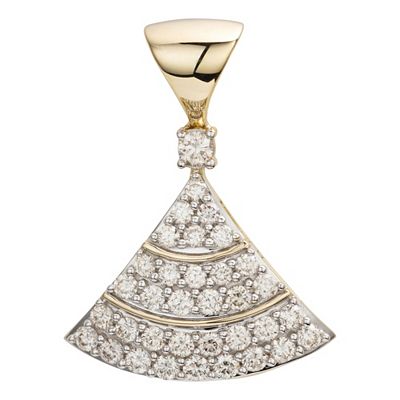 DIAMOUR Anhänger 35 Brillanten zus. ca. 0,50ct. Gold 375