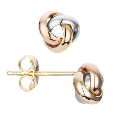 GOLDRAUSCH Knoten-Ohrstecker poliert mind. 0,9g Gold 585