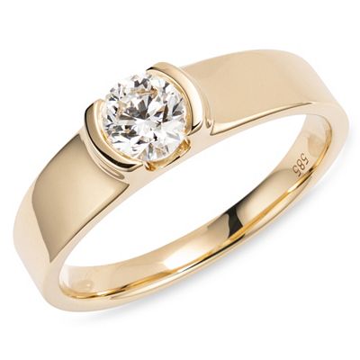 Solitär-Ring 1 Brillant ca. 0,50ct hochfeines Weiß/SI Gold 585