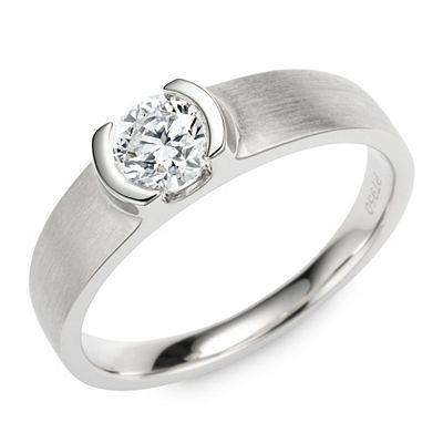 PLATINITY Solitär-Ring 1 Brillant ca. 0,50ct hochfeines Weiß/SI Platin 950