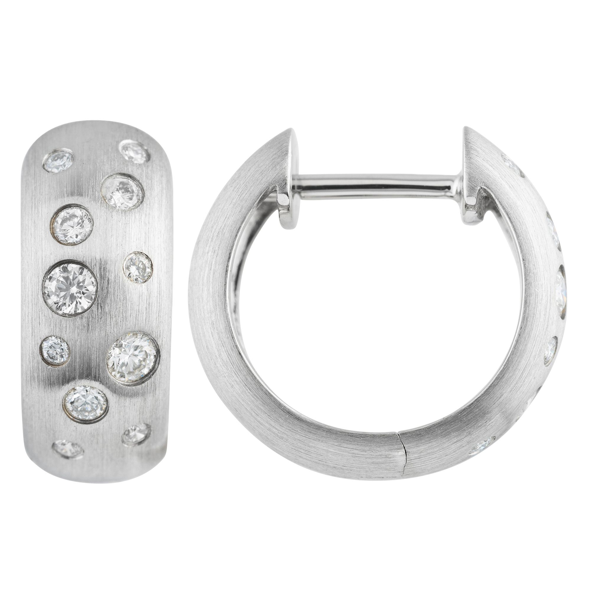 PLATINITY Sternenhimmel-Creolen 22 Brillanten zus. ca. 0,20ct Platin 950