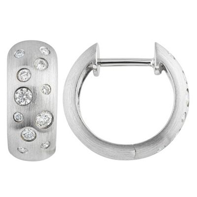 PLATINITY Sternenhimmel-Creolen 22 Brillanten zus. ca. 0,20ct Platin 950