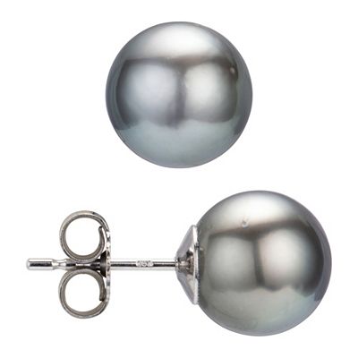 PERLEA Ohrstecker Tahitizuchtperlen 9-11mm Weißgold 585