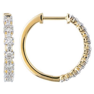 DIAMOUR Creolen 26 Brillanten zus. ca. 0,50ct Gold 585