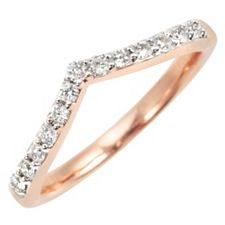 13 Brillanten Ring zus. ca. 0,20ct Weiß/P1 Roségold 375
