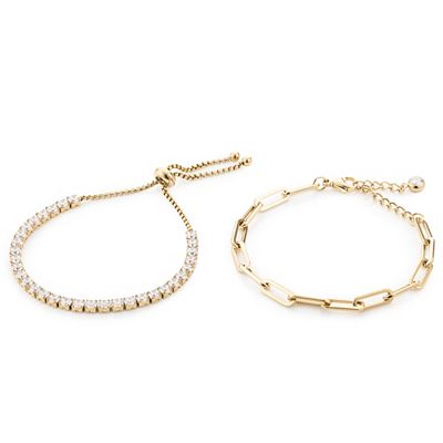 Thumbnail - DIAMONIQUE® 2tlg Armband-Set = 8,50ct Brillantschliff Edelstahl