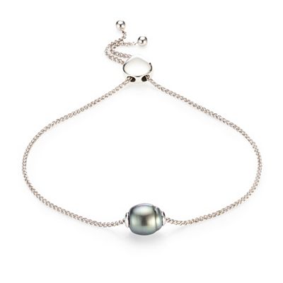 Thumbnail - PERLEA Friendship-Armband Tahitizucht- perle 8-10mm Silber rhodiniert