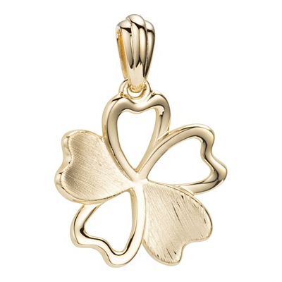 GOLDRAUSCH Kleeblatt-Anhänger poliert/matt mind. 1,26g Gold 375