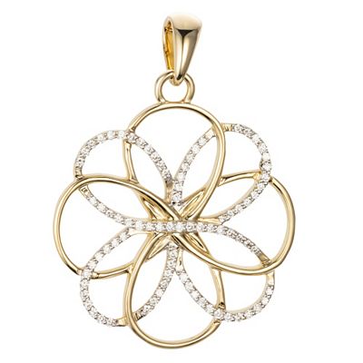 DIAMOUR Anhänger 80 Brillanten zus. ca. 0,29ct Gold 585