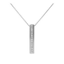 15 Brillanten Anhänger mit Kette Weiß/SI zus. ca. 0,15ct Platin 950