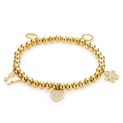 STEFFEN SCHRAUT Charm-Armband flexibel Zirkonia Edelstahl