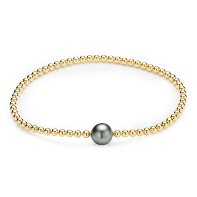 PERLEA Armband flexibel Tahitizuchtperle 10-13mm Silber 925